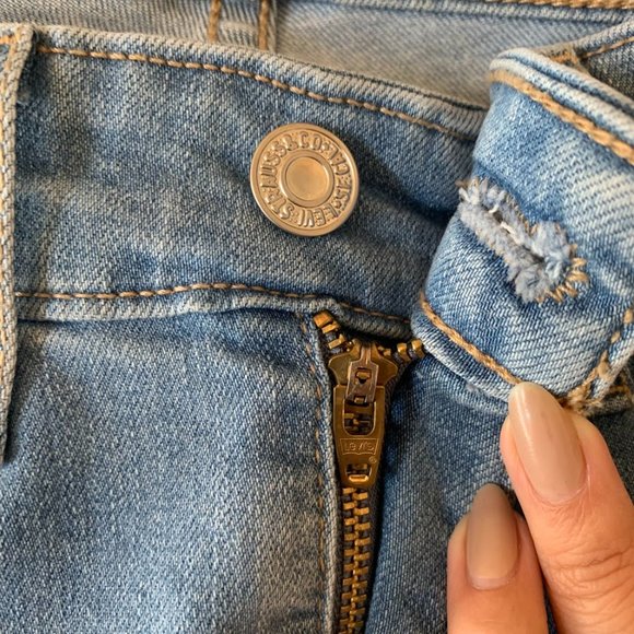 Levi 714 Straight Jeans Light Wash Denim - 27 - Picture 6 of 11